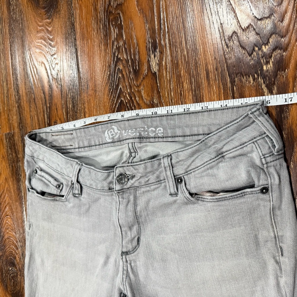Bullhead Size 11 Womens Gray Skinny Jeans Vintage Y2K Style Venice Stretch 32X30 - Picture 4 of 9